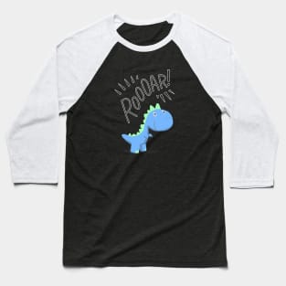 Blue Baby T-Rex Dino Baseball T-Shirt